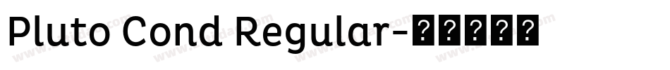 Pluto Cond Regular字体转换